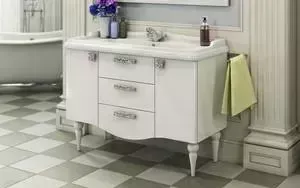 Тумба с раковиной Comforty с Монако 120 белый глянец (00003132224)
