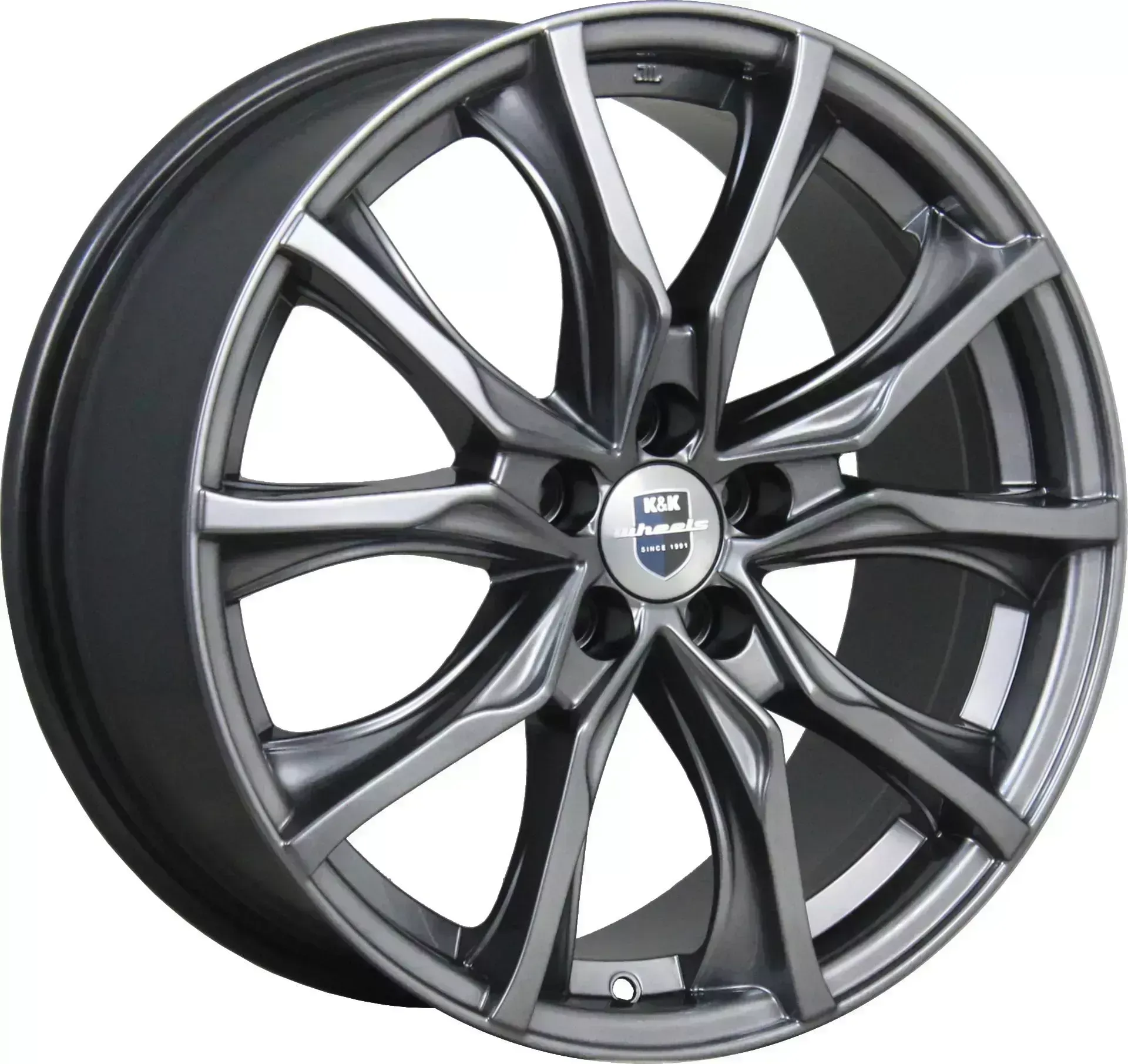Диск автомобильный КиК ТВИСТ Твист 7.5X17/5X120 ET42 D67.1 дарк-платинум