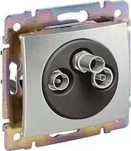 Розетка Legrand TV-FM-SAT оконечная Valena алюминий 770136