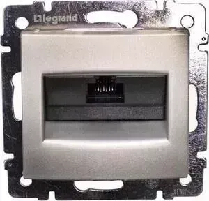 Розетка Legrand компьютерная RJ45 Valena ISDN алюминий 770141