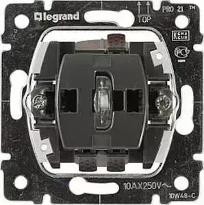 Выключатель Legrand одноклавишный 2-полюсный Galea Life 10A 250V с подсветкой 775822