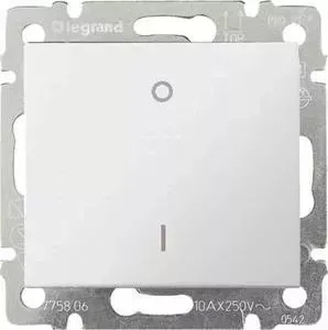 Выключатель Legrand одноклавишный трехполюсный Valena 10A 400V белый 774403