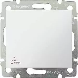 Переключатель Legrand одноклавишный Valena 10A 250V IP44 белый 774206