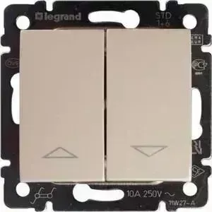 Переключатель Legrand управления жалюзи Valena Valena 10A 250V механическая блокировка слоновая кость 774304