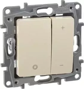 Диммер Legrand кнопочный Etika без нейтрали 400W слоновая кость 672318
