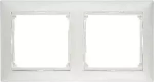 Рамка Legrand 2-постовая Valena жемчужная 770472