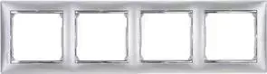 Рамка Legrand 4-постовая Valena алюминий матовый 770334