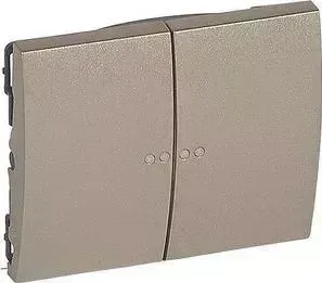 Кнопка смыва Legrand Galea Life выключателя двойная с индикацией титановая 771479