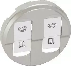 Лицевая панель Legrand Celiane розетки компьютерной 2xRJ45 титановая 068552