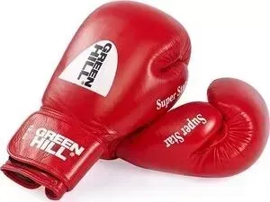 Перчатки боксерские GREEN HILL SUPER STAR арт. BGS-1213c-12-RD, 12 oz, нат. кожа, красные