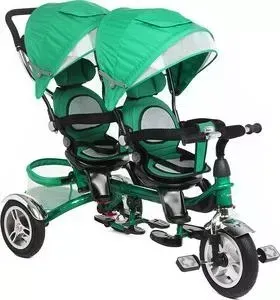 Велосипед CAPELLA 3-кол. для двойни, (1 шт/к), мод. "TWIN TRIKE 360", GREEN, надув. колеса, (GL000431070)