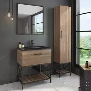 Мебель для ванной Comforty Бредфорд 75 дуб темный