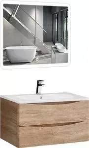 Мебель для ванной Vincea Roberta W.Oak W Led A 80 дуб