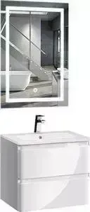 Мебель для ванной Vincea Alba L.White W Led L 60 белый глянец