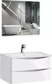 Мебель для ванной Vincea Roberta L.White W Led A 80 белый глянец