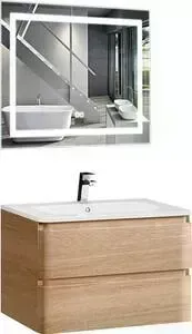 Мебель для ванной Vincea Alba W.Oak W Led C 80 дуб