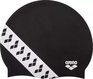 Шапочка для плавания Arena Team Stripe Cap арт. 001463501, черный, силикон