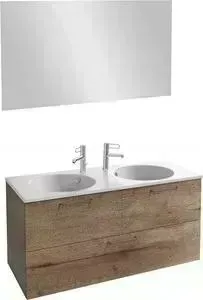 Мебель для ванной JACOB DELAFON Odeon Rive Gauche 120 с тремя ящиками, дуб табак/черный