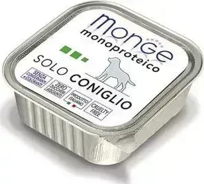 Консервы Monge Dog Monoproteico Solo Pate Rabbit паштет из кролика для собак 150г