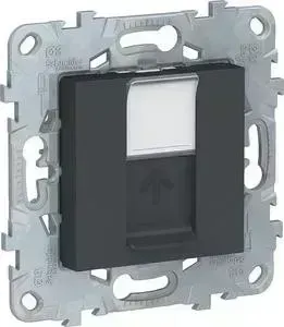 Розетка компьютерная Schneider Electric UNICA NEW RJ45 категории 5е UTP антрацит (NU541154)