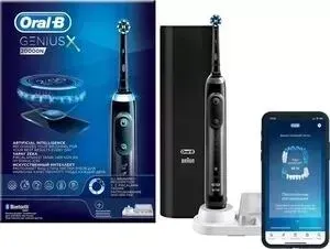 Электрическая зубная щетка Oral-B Genius X 20000N CrossAction D706.515.6X черный