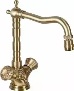 Смеситель для кухни BRONZE DE LUXE Royal с узором, бронза (10105К)