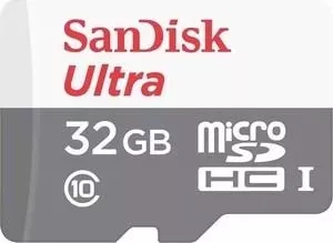 Карта памяти SANDISK Ultra Android microSDHC + SD Adapter 32GB 80MB/s Class 10 UHS-I (SDSQUNS-032G-GN3MA)