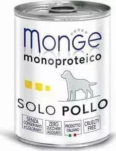 Консервы Monge Dog Monoproteico Solo Pate Chicken паштет из курицы для собак 400г