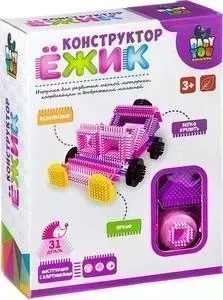 Конструктор BONDIBON пластмассовый Ёжик-машина, 31 деталь (ВВ2571)