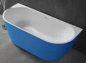 Акриловая ванна Abber 170x80 пристенная, синяя (AB9216-1.7DB)