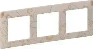 Рамка Legrand 3-постовая Valena Life Ампир бежевый 754113