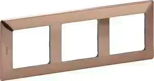 Рамка Legrand 3-постовая Valena Life Медь 754163