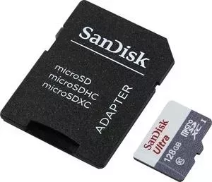 Карта памяти SANDISK Ultra Android microSDXC + SD Adapter 128GB 80MB/s Class 10 UHS-I (SDSQUNS-128G-GN6TA)