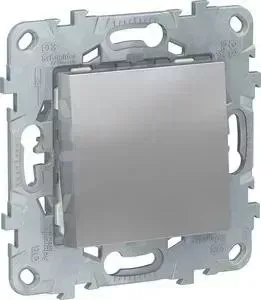 Переключатель одноклавишный Schneider Electric UNICA NEW (сх.6) 10AX 250В алюминий NU520330