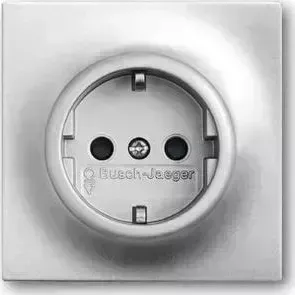 Розетка ABB Impuls Schuko с/з 16A 250V безвинтовой зажим серебристо-алюминиевый