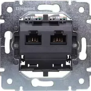 Розетка Legrand компьютерная 2xRJ45 Galea Life 5 кат UTP 775762