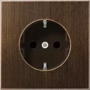 Розетка Jung с заземлением безвинтовой зажим LS 990 antik ME1520AT