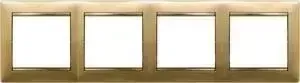 Рамка Legrand 4-постовая Valena матовое золото 770304