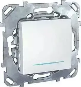Выключатель одноклавишный Schneider Electric механизм СП UNICA 10А IP20 c инд. белый MGU5.201.18NZD
