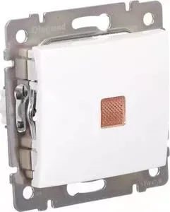 Переключатель Legrand одноклавишный на 2 направления Valena 10A 250V с подсветкой белый 774425