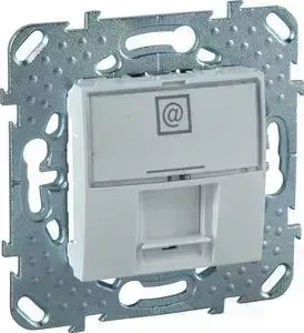 Механизм Schneider Electric компьютерной розетки СП Unica RJ45 белый (MGU5.421.18ZD)