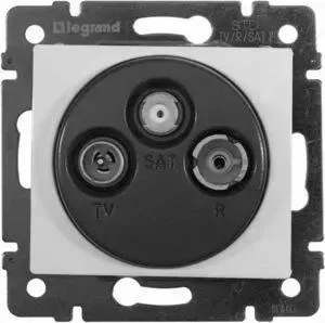 Розетка Legrand TV-FM-SAT оконечная Valena белая 774436