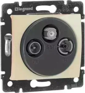Розетка Legrand TV-FM-SAT оконечная Valena слоновая кость 774336