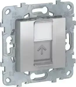 Розетка компьютерная Schneider Electric UNICA NEW RJ45 категории 5е UTP алюминий (NU541130)