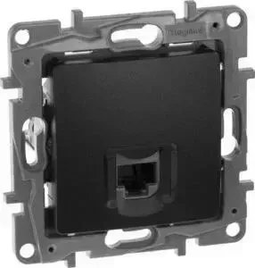Розетка Legrand компьютерная RJ45 Etika 5 кат UTP антрацит 672641