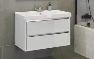 Тумба с раковиной Comforty с Дублин 92 белый глянец (00004142207)