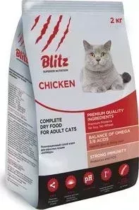 Сухой корм BLITZ Superior Nutrition Adult Cats with Chicken с курицей для взрослых кошек 2кг