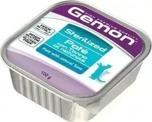 Консервы Gemon Cat Sterilised Pate with Tuna с тунцом паштет для стерилизованных кошек 100г