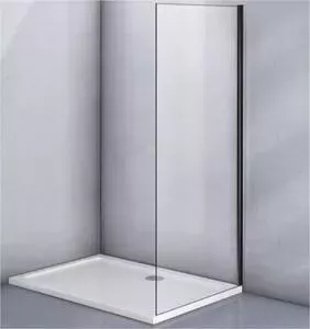 Боковая стенка Veconi Rovigo 70 стекло прозрачное, профиль черный (KP05B-70-01-19C4)