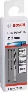 Сверло по металлу BOSCH 10шт HSS PointTeQ 2 мм (2.608.577.188)